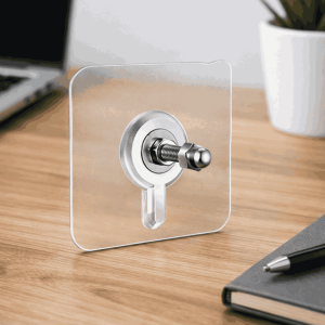 Pack of 10 Heavy-Duty Self-Adhesive Transparent Wall Hooks